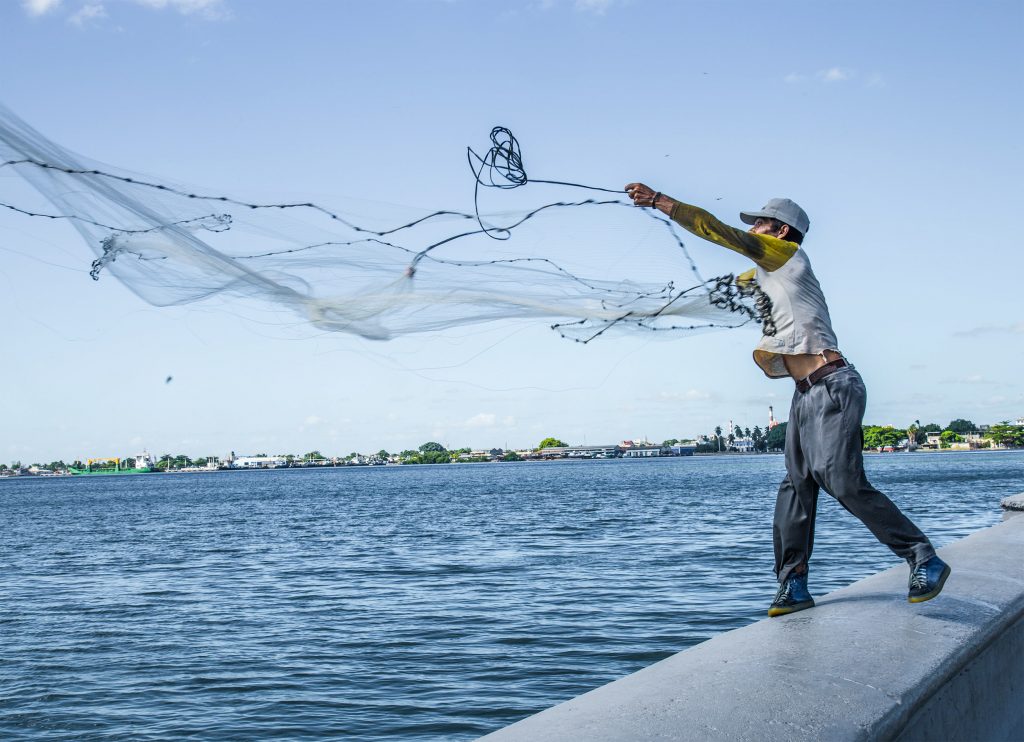 Net Fisherman in Cienfuegos Bay