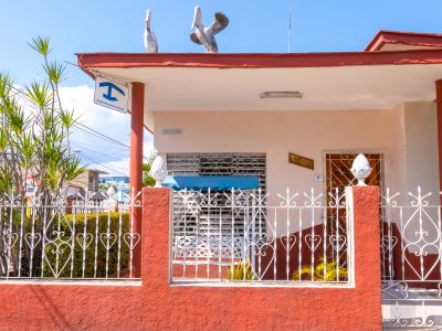 A View of the front of the casa particular known as Los Pelicanos