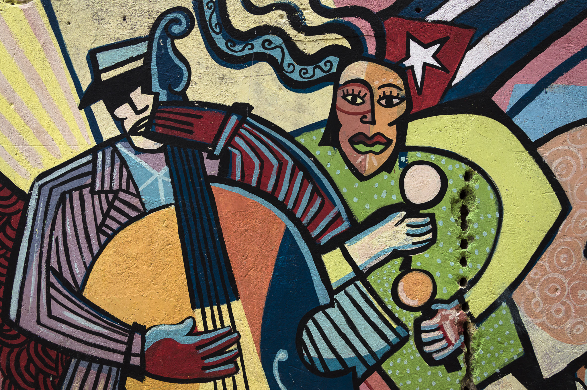 Mural of Musicians in Callejon de Hamel